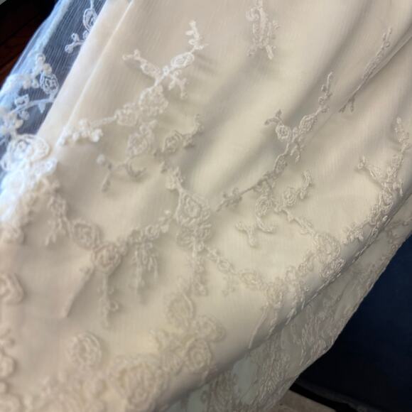 ASTR Dress Crochet Lace Dainty Fairy Whimsical Mesh Tiered Maxi Cottage Ethereal - Picture 14 of 15